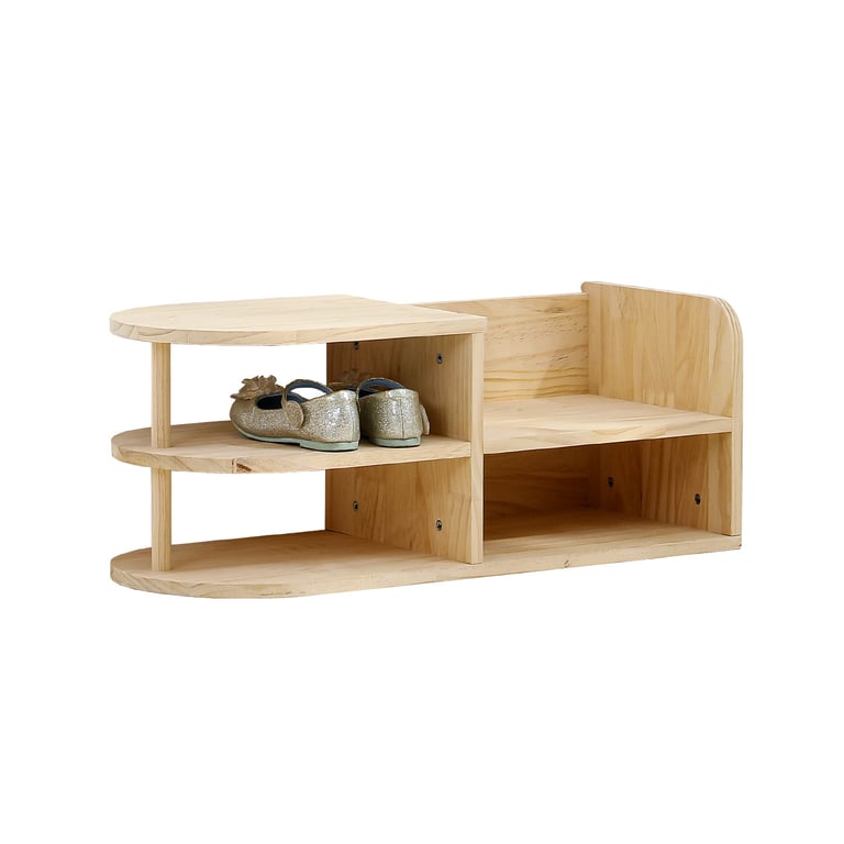 Children's Shoe-Changing Stool with Integrated Entryway Seating and Storage thumbnail 2