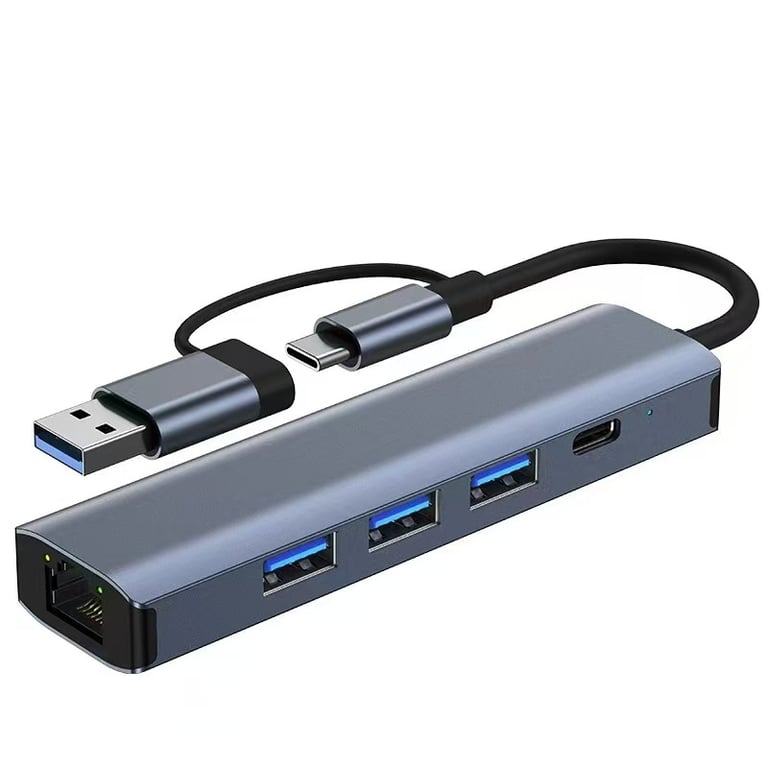Gigabit Ethernet Port Adapter Dual-head Hub | Home & Kitchen