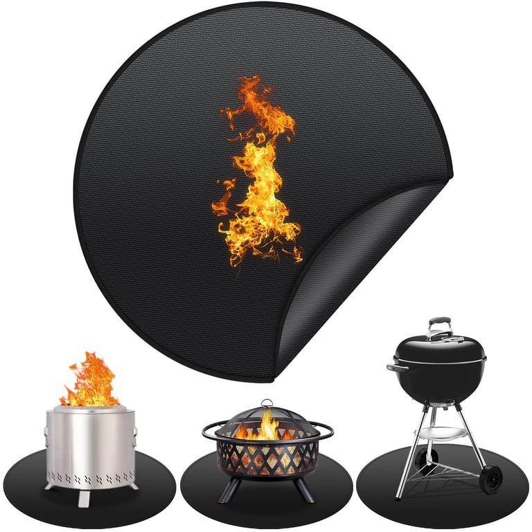 BBQ Grill Mat Flame-retardant Rectangular Protective Pad thumbnail 3