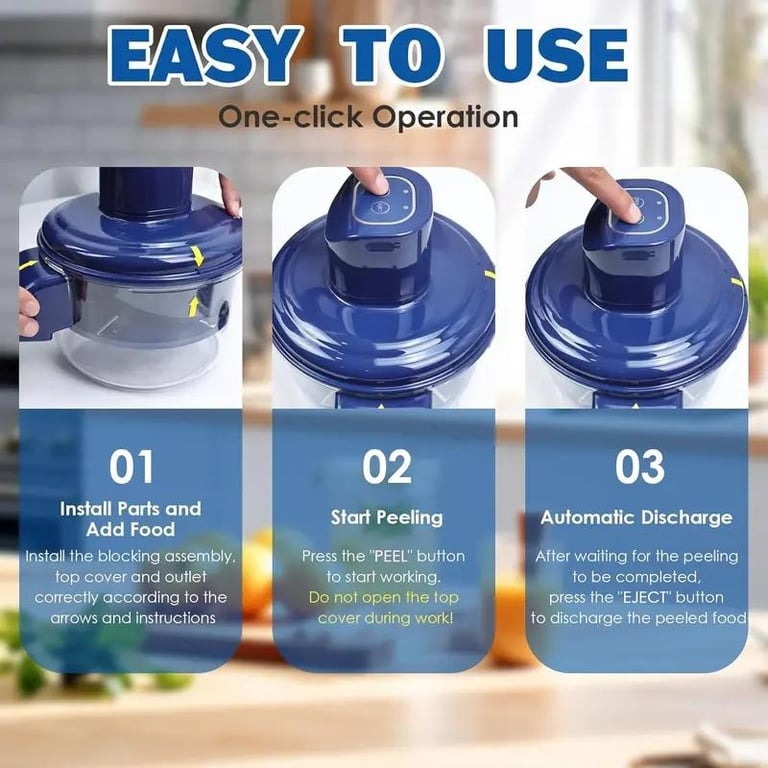 Portable Automatic Electric Fruit Peeler | Grape & Garlic Peeler thumbnail 3
