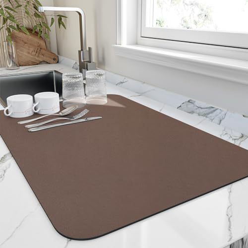 Diatomaceous Earth Kitchen Counter Drying Mat | Heat-Resistant Absorbent Pad thumbnail 7