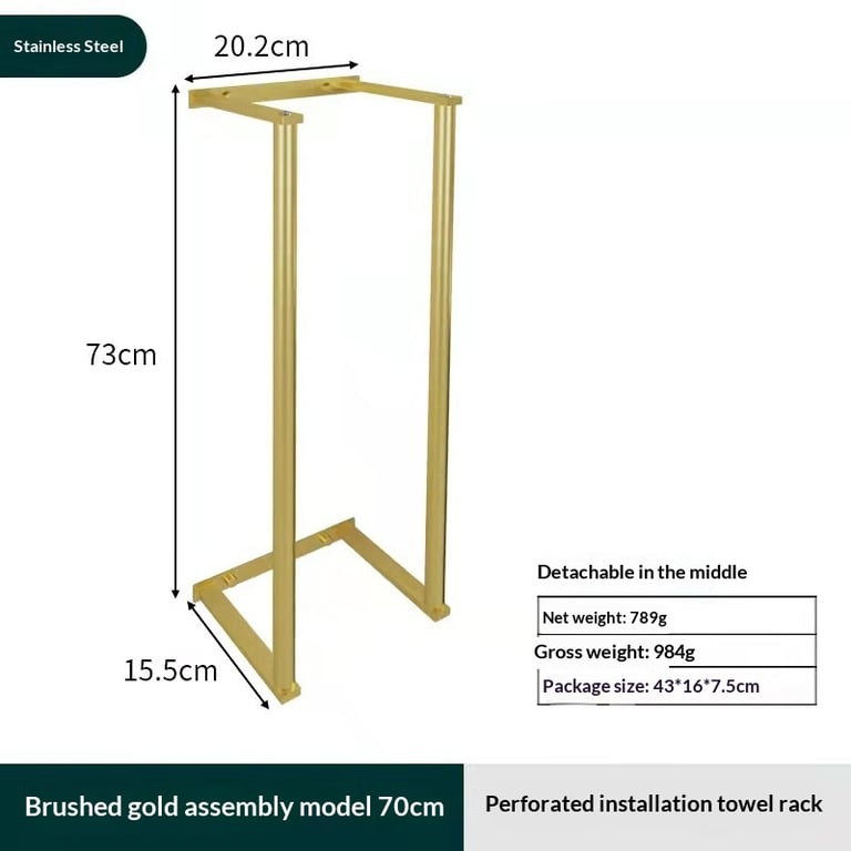 Wall-Mounted Minimalist Towel Storage Rack | Home & Kitchen thumbnail 8