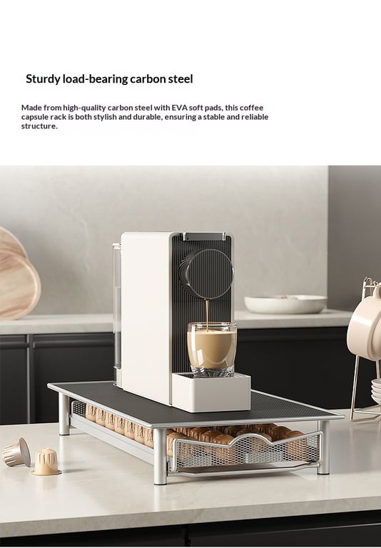 Coffee Capsule Box Countertop Drawer-Style Coffee Rack | Home & Kitchen thumbnail 11