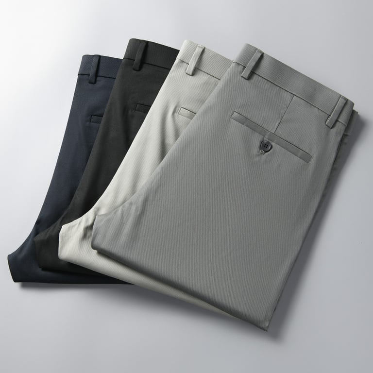 Men's Ice Silk High-Elasticity Pants | Breathable Slim Fit thumbnail 14