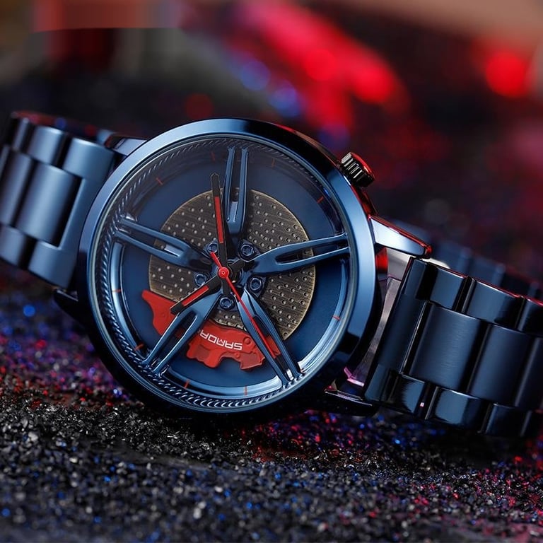 Hollowed-Out Wheel Watch Waterproof Steel Band Business Style Teenagers thumbnail 5