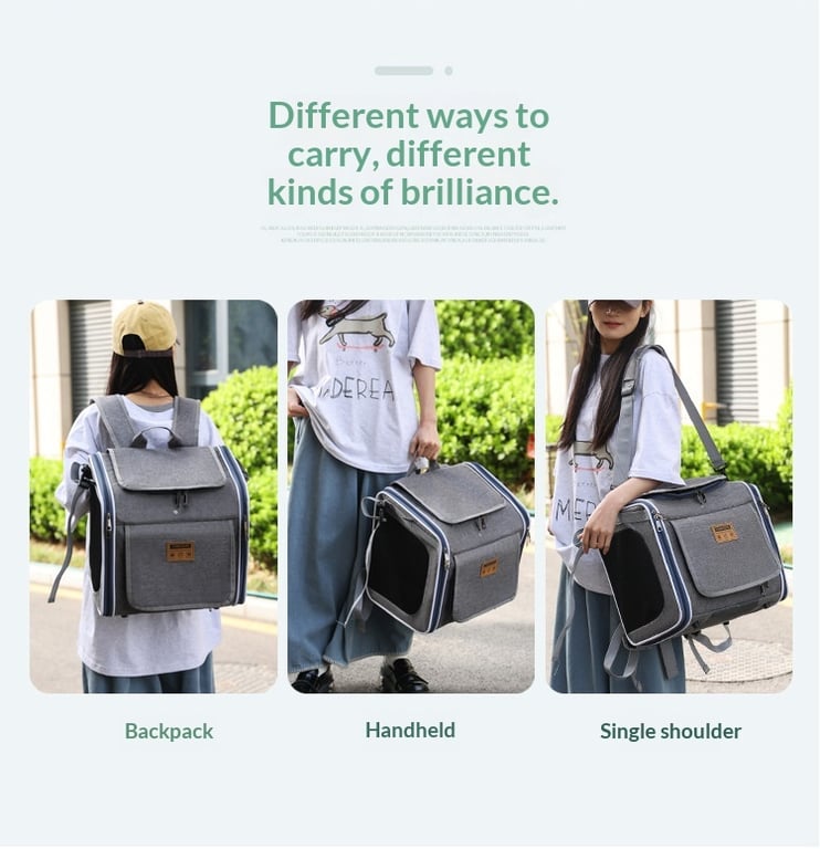 Portable Car Travel Cat Carrier | Multi-Function Pet Backpack Home & Kitchen thumbnail 16