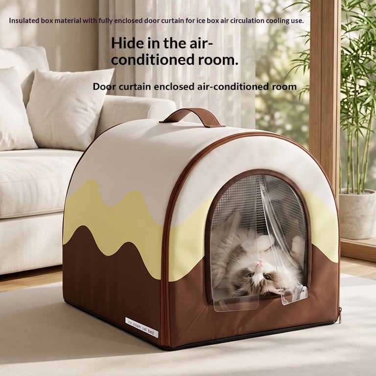 Portable Cooling Dog Bed All-Season | Ice Pack Pet Nest Canada thumbnail 7