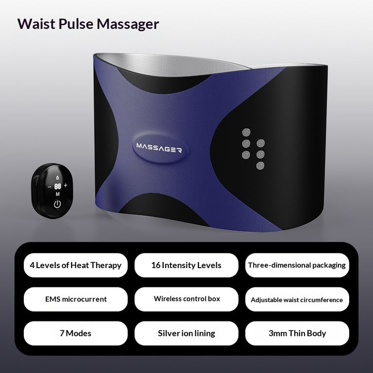 Low-Current Heating Lumbar Massage Device | EMS Waist Belt thumbnail 4