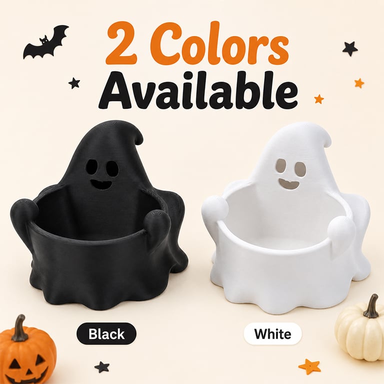 Cute Ghost Dice Holder Bowl, 3D Printed Tabletop Dice Storage Tray, Halloween Ghost Decor For RPG Board Game Fans thumbnail 8