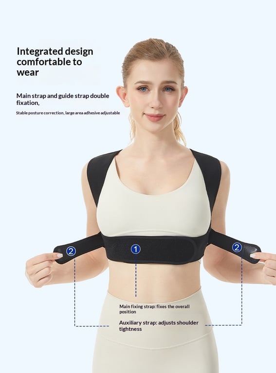 Adjustable Shoulder Support Band | Comfortable Back Brace thumbnail 6