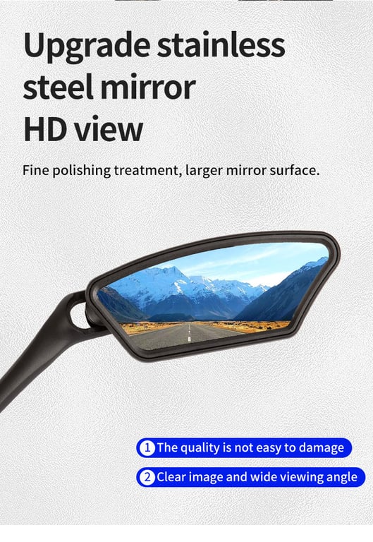 Adjustable Stainless Steel Bicycle Rearview Mirror | Safe Cycling thumbnail 19