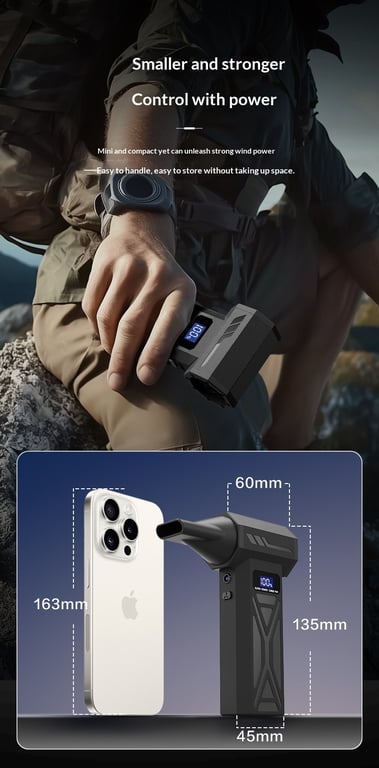 Violent Handheld Turbo Fan 110K RPM | Wireless LED Dust Blower thumbnail 13