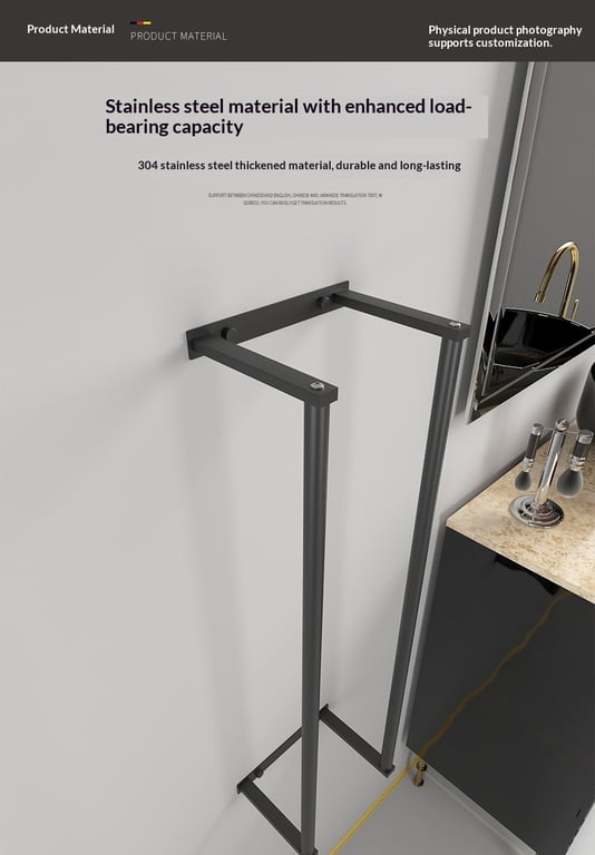 Wall-Mounted Minimalist Towel Storage Rack | Home & Kitchen thumbnail 14