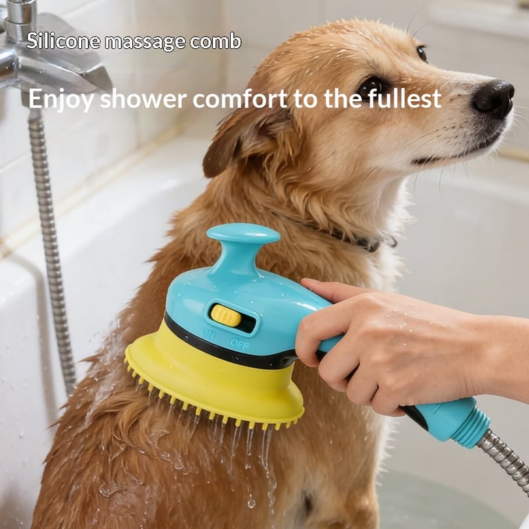 Pet Bathing Shower Head with Massage Bristles | Dogs & Cats thumbnail 15