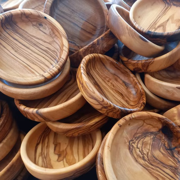 Ice Crackle Glaze Olive Wood Dipping Bowl | Home & Kitchen thumbnail 6