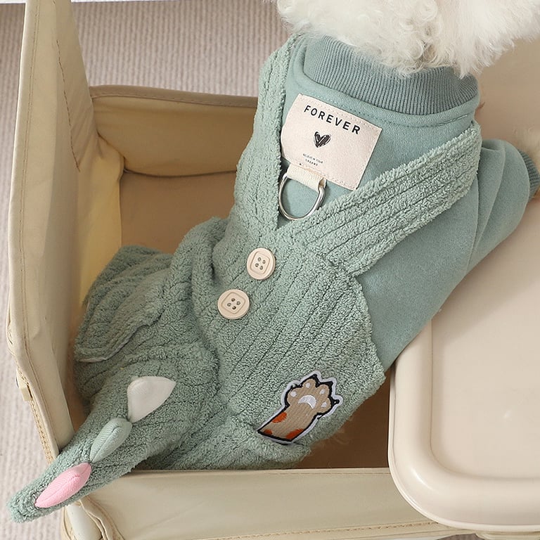 Small Dog Jumpsuit with Built-In Leash Attachment | Captain Fam