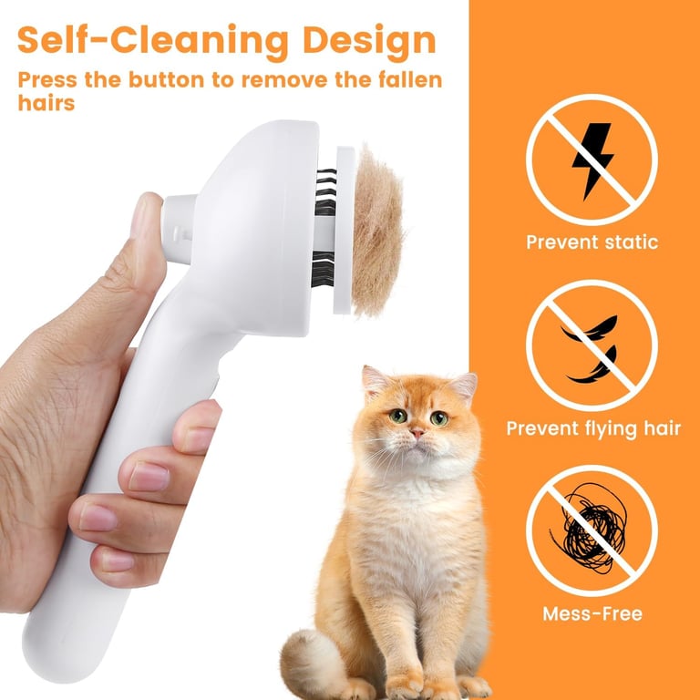 3-in-1 Cat Steam Brush | Pet Grooming Comb with Mist Spray thumbnail 3