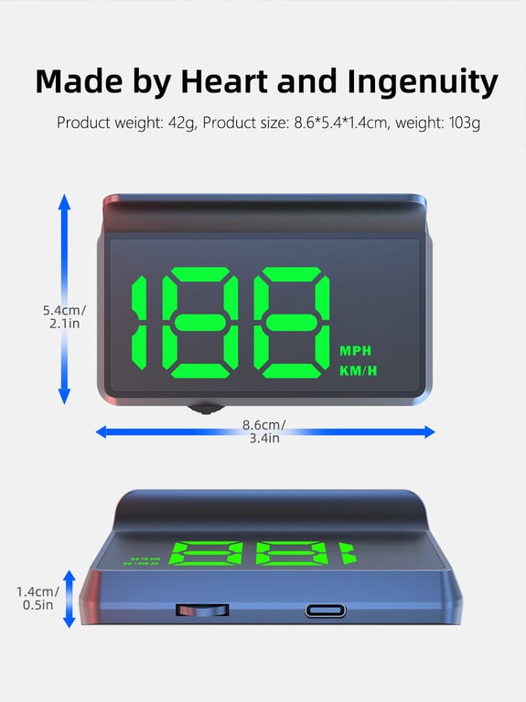 W2 Universal HUD Head-Up Display Car GPS Speedometer | Safe Driving thumbnail 11