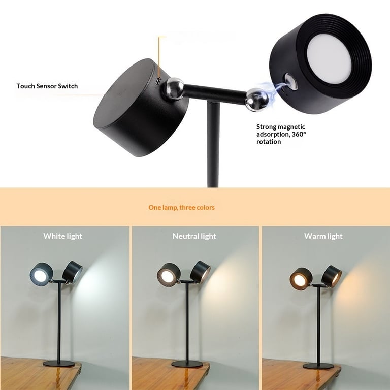 Magnetic LED Desk Lamp with Remote | Rechargeable Ambient Light thumbnail 2