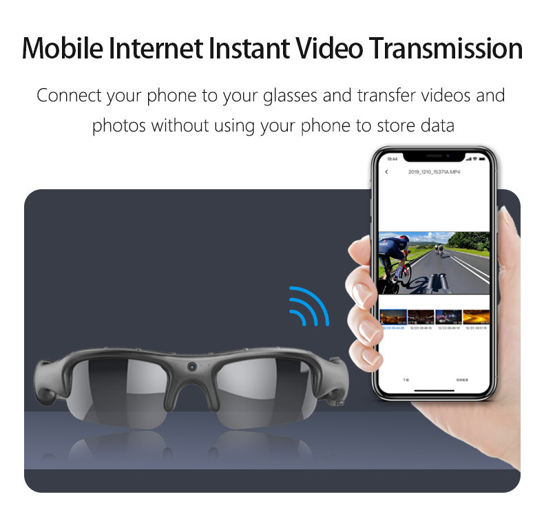 WiFi Smart Glasses Camera | Hands-Free Video Recording Sunglasses thumbnail 6