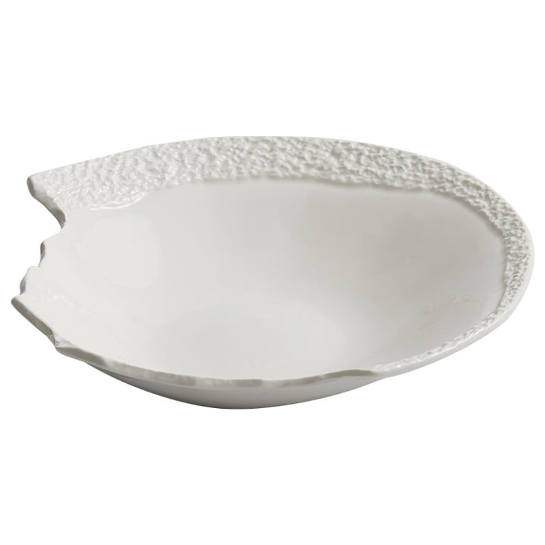 White Aesthetic Dish Presentation Plate | Artistic Ceramic Serveware thumbnail 1
