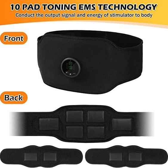 Portable EMS Massage Waist Belt Three-Piece Set | Muscle Toning thumbnail 2