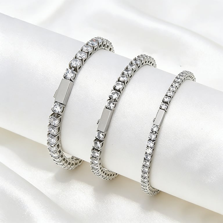 Stainless Steel 316 Tennis Chain Inlaid With Zircon thumbnail 5