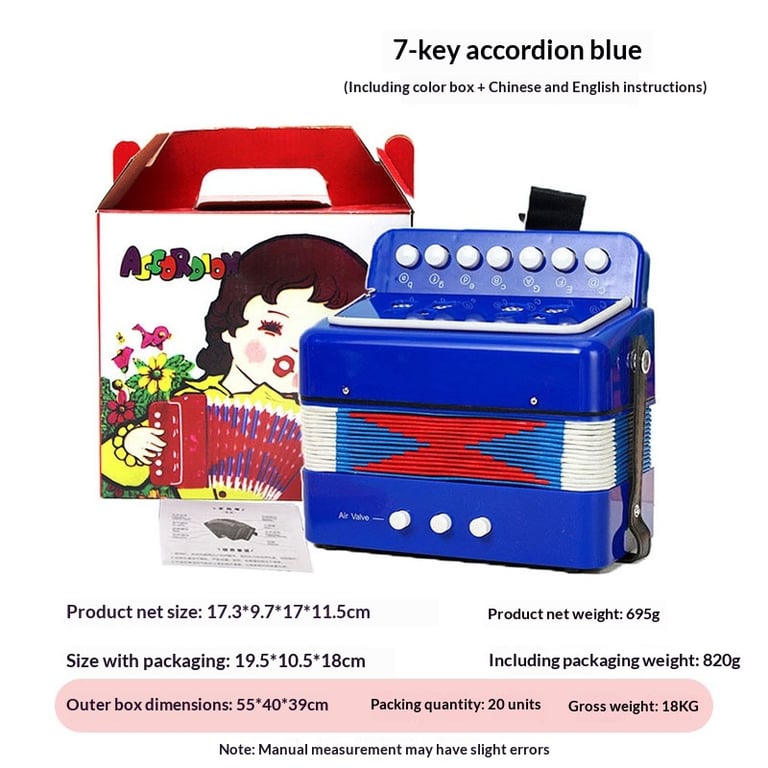 7-Key Portable Accordion for Kids | Educational Music Toy Canada thumbnail 8