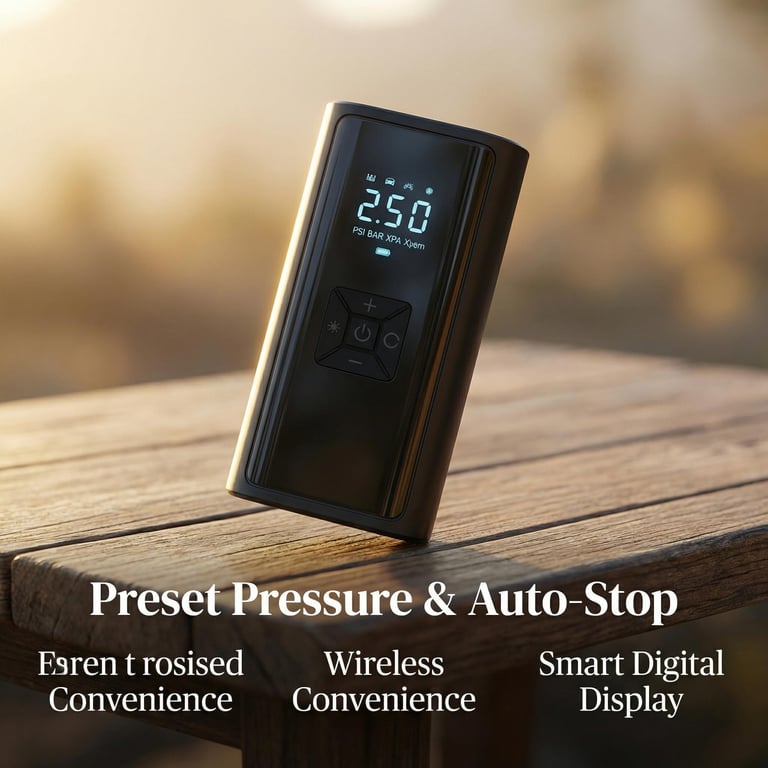 Portable Digital Tire Air Compressor | Vehicle-Mounted Inflation Tool thumbnail 5