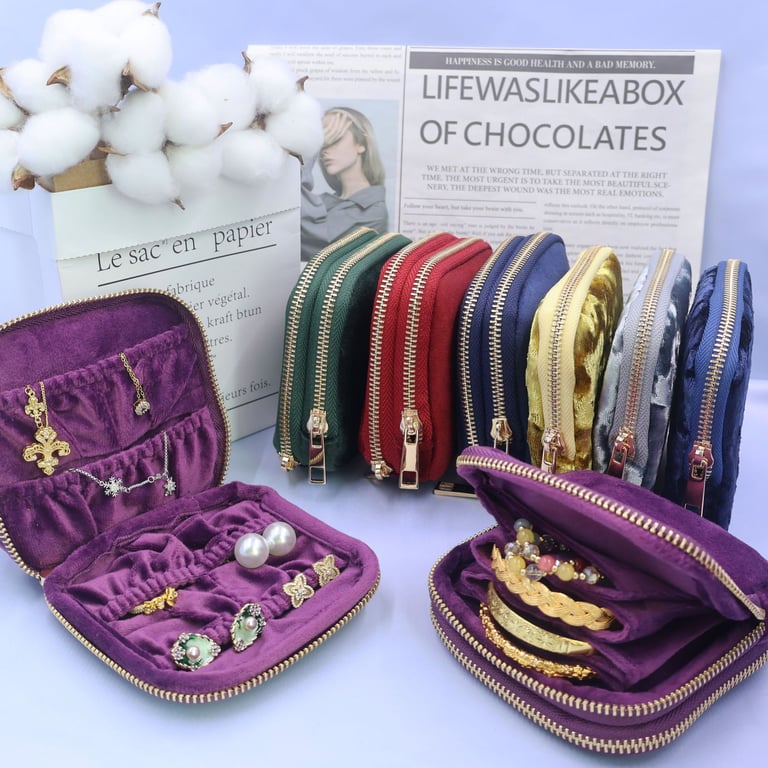 Velvet Bracelet Storage Jewelry Bag | Compact Travel Organizer thumbnail 15