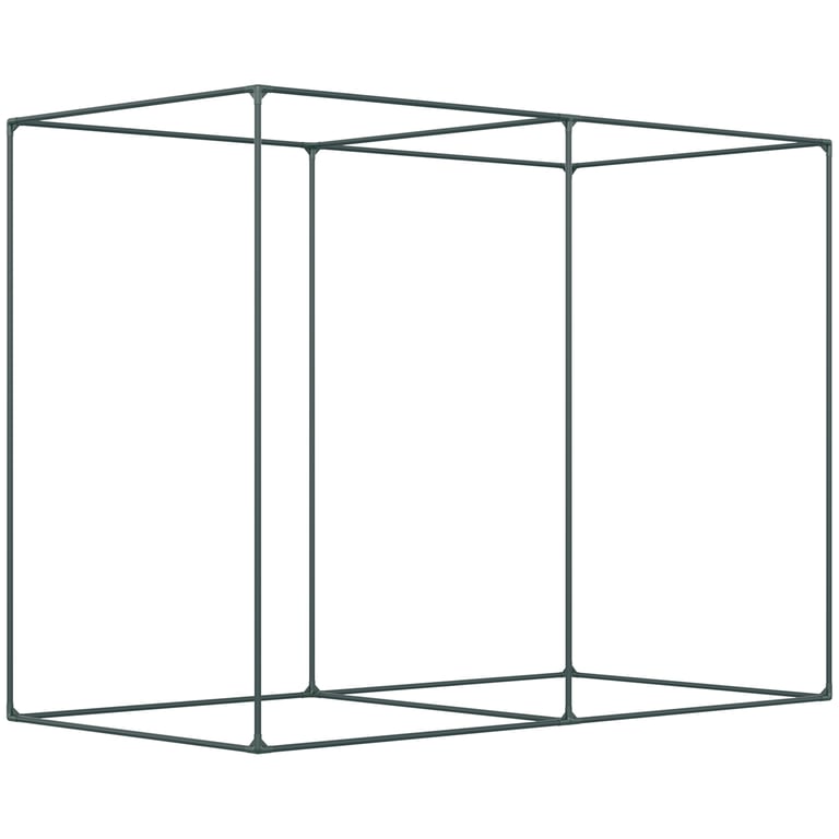 6 x 3ft Crop Cages for Garden, Plant Protectors from Animals, Storage Bag and 6 Ground Stakes, Black