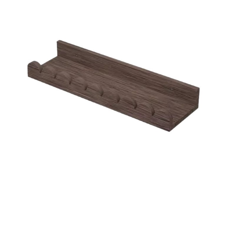 Wall-Mounted Shelf Solid Wood Coat Rack | Modern Home Storage thumbnail 1