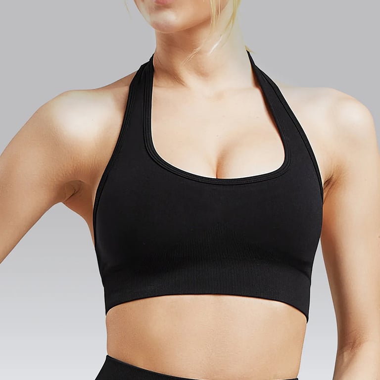 Backless Yoga Sports Bra | Quick-Dry Halter Neck Athletic Top for Women thumbnail 7