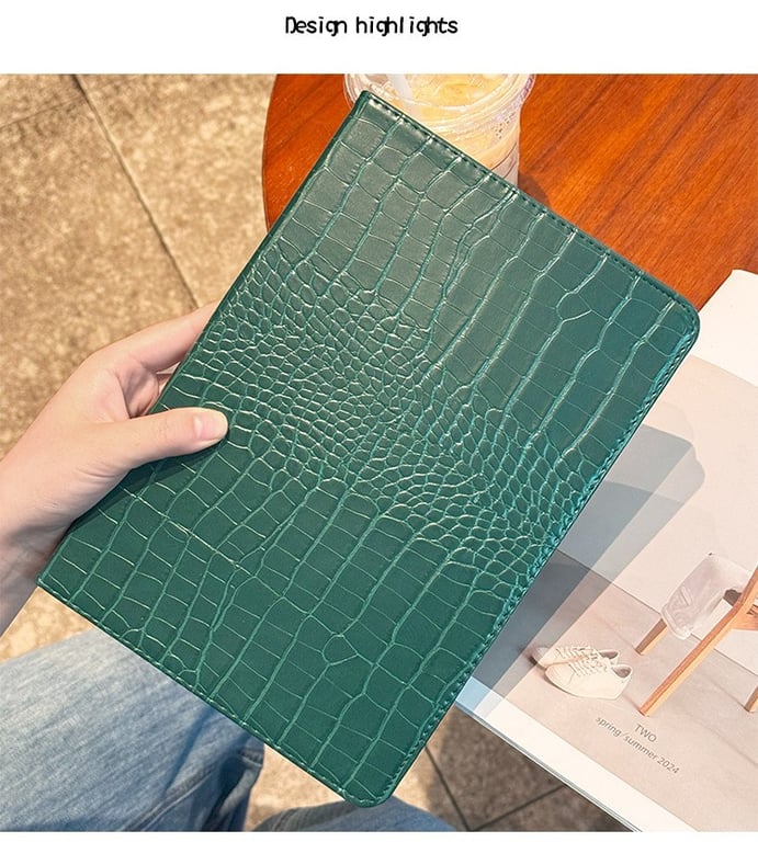 iPad Mini 6 & Pro 11" Crocodile Leather Case | Drop-Resistant Protective Shell thumbnail 9