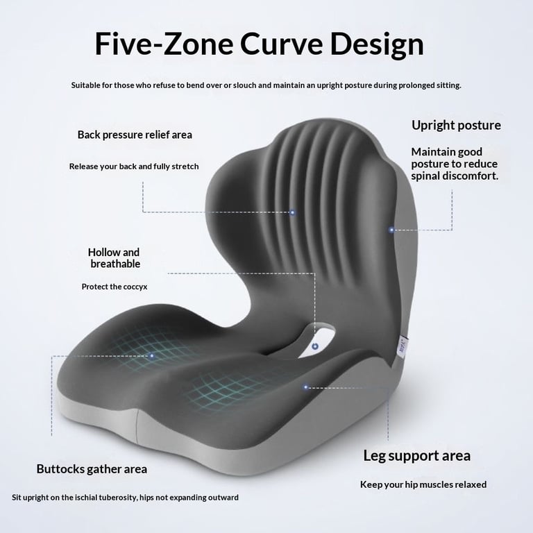 Student Ergonomic Seat Cushion with Lumbar Support | Posture Corrector thumbnail 6