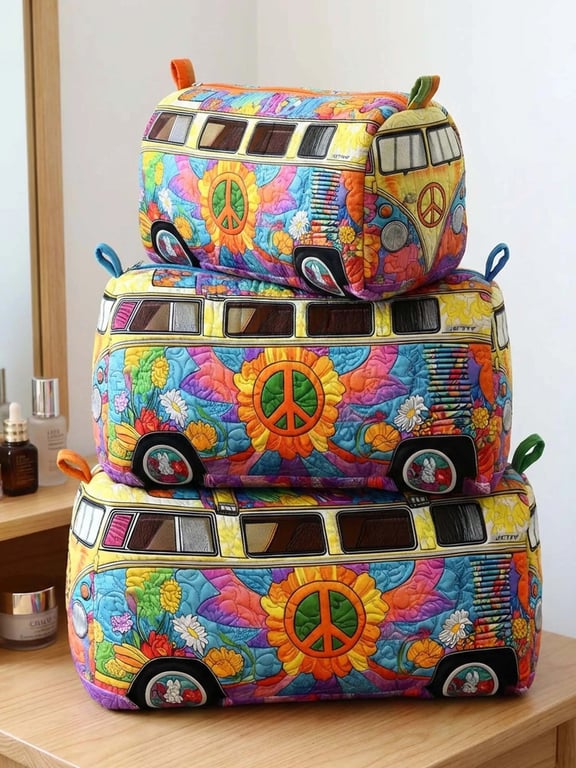 Printed Storage Makeup Three-Piece Set | Quilted Nesting Bags thumbnail 12