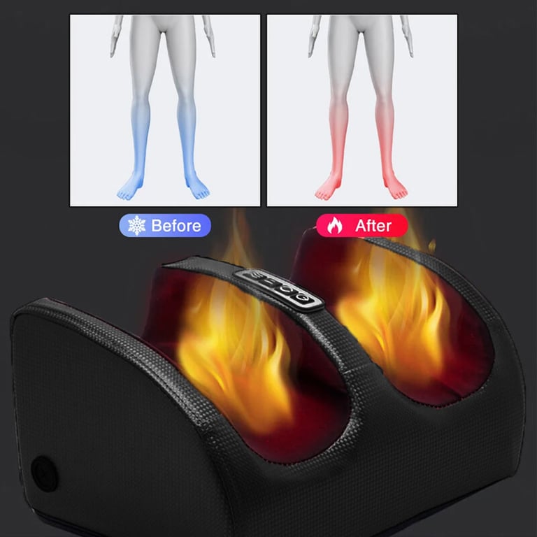 Electric Foot Massager with Heat | Shiatsu Kneading Calf Pain Relief thumbnail 4