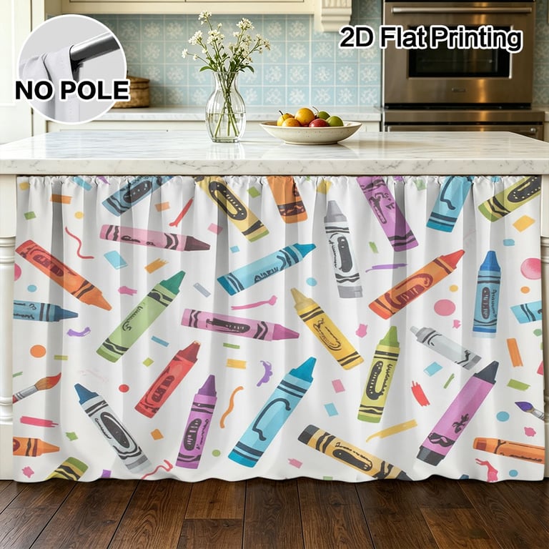 Autumn Thanksgiving Halloween Kitchen Storage Rack Decorative Curtain With Rod thumbnail 10