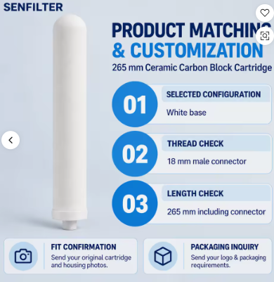 265mm Ceramic Composite Faucet Filter Element | Replacement Cartridge thumbnail 8