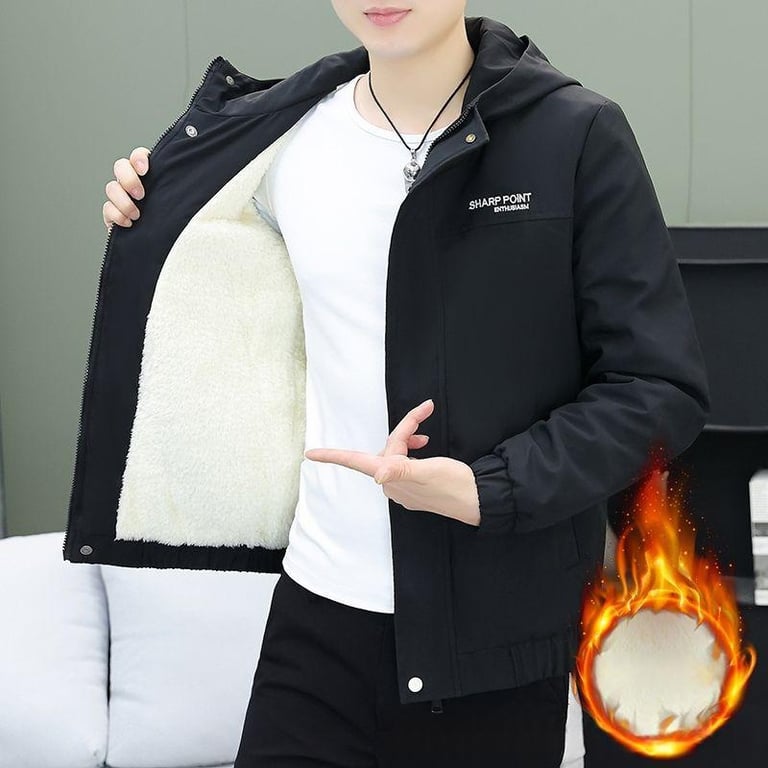 Thickened Fleece-Lined Workwear Jacket for Men | Commuter Style thumbnail 7