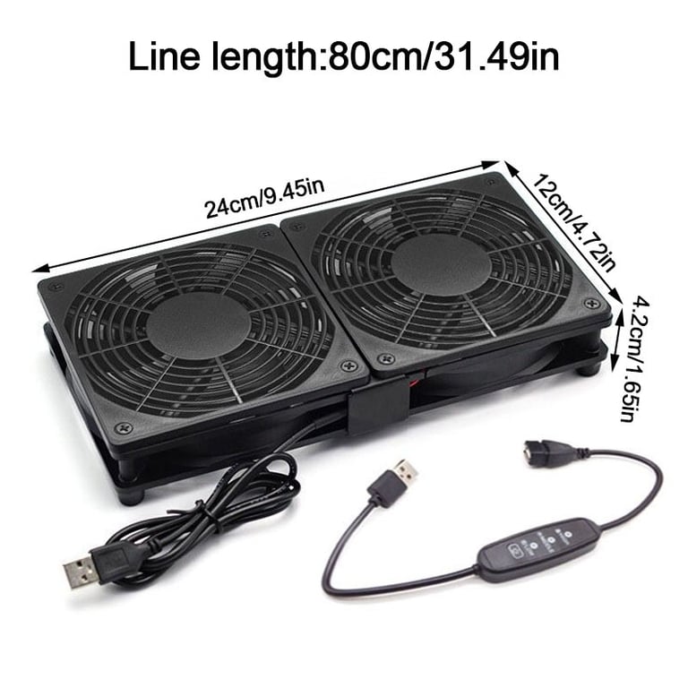 120mm Dual Cooling Fan USB PC Case | Silent Desktop Cooler thumbnail 7