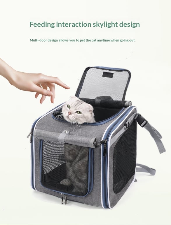 Portable Car Travel Cat Carrier | Multi-Function Pet Backpack Home & Kitchen thumbnail 5