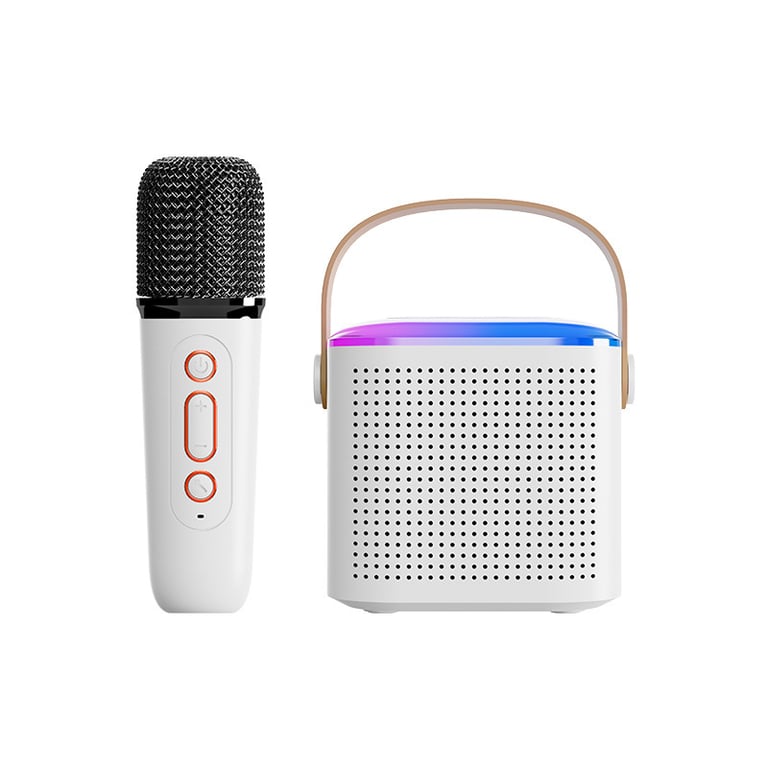 Karaoke Machine Bluetooth Speaker with 2 Wireless Mics & RGB Lights thumbnail 2