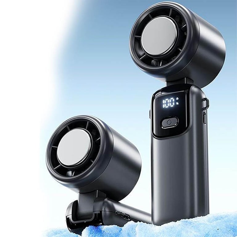 Portable Handheld Cooling Ice Fan | Rechargeable Turbo Personal Fans thumbnail 2