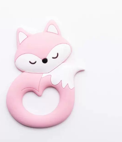 Food-Grade Silicone Baby Teether | Cartoon Fox Design | CA$13.59 thumbnail 4