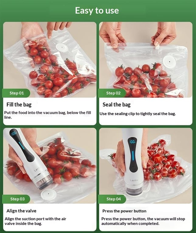 Vacuum Food Packaging Bag Set & Freshness Preserver | Home & Kitchen thumbnail 3