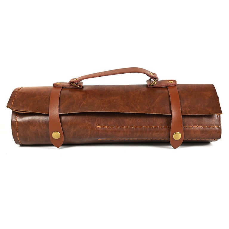 Portable Two-Tier Microfiber Leather Knife Storage Bag | Home & Kitchen thumbnail 9