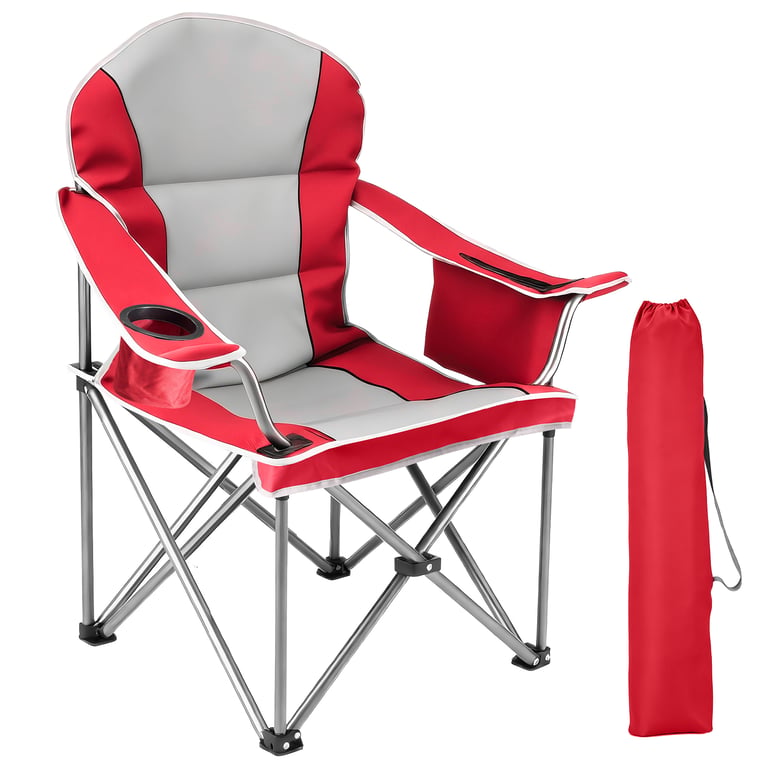 Oversized Camping Folding Chair, Heavy Duty Padded Chair With Cup Holder Storage And Cooler Bag, 5000 LBS Steel Frame, Portable For Outdoor thumbnail 6