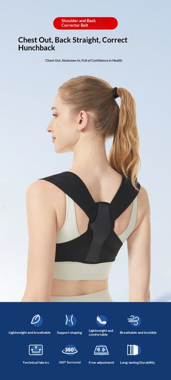 Adjustable Shoulder Support Band | Comfortable Back Brace thumbnail 12