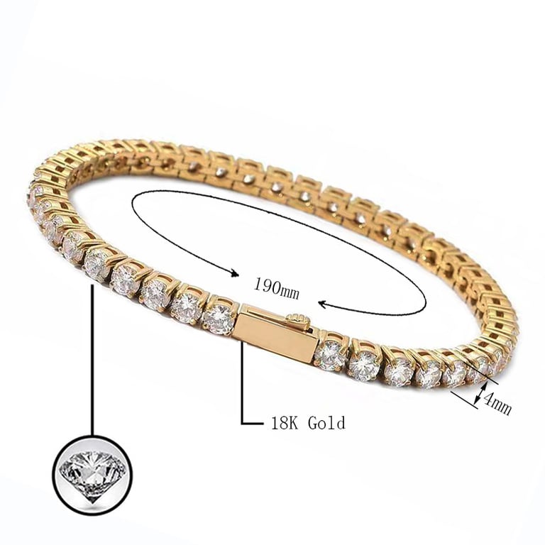 Stainless Steel 316 Tennis Chain Inlaid With Zircon thumbnail 8